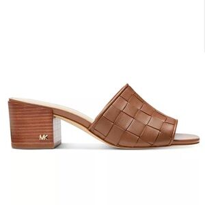 MICHAEL Michael Kors Women's Ingrid Woven Mid-Heel Mule Sandals Size 8M